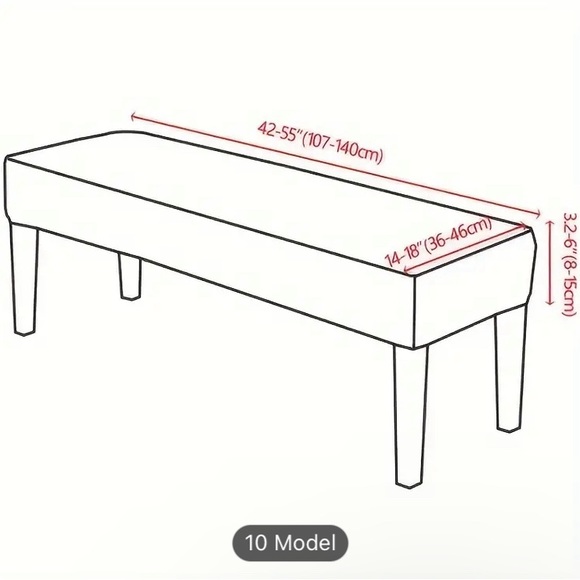 1pc Stretchable Bench Cover - Easy-Clean, Spill and Stain Protection, - Picture 2 of 5